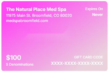 The Natural Place Med Spa Gift Card — front